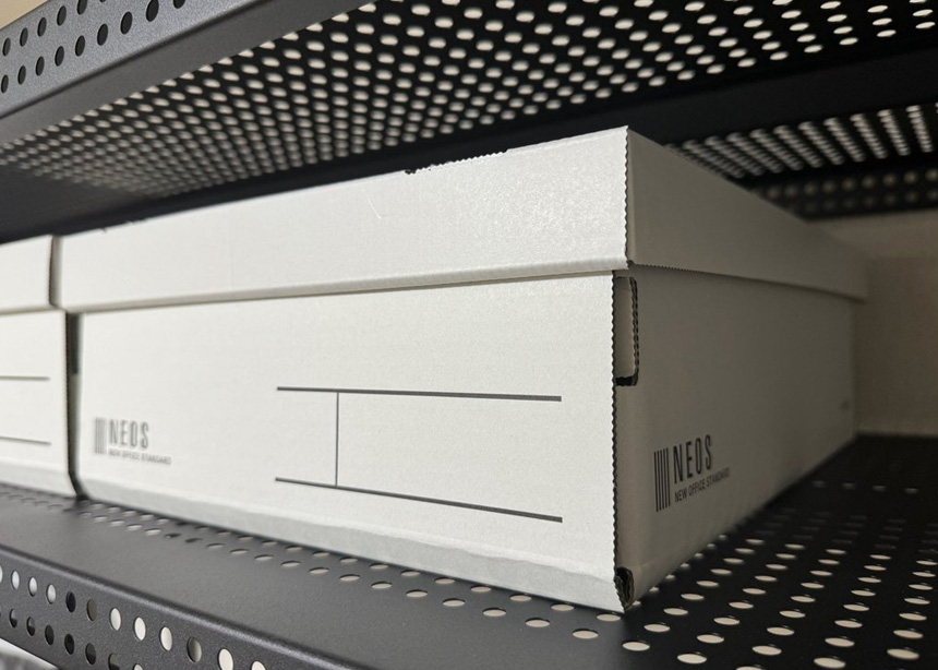 コクヨ 収納ボックス NEOS レギュラーハーフサイズ フタ付き 2個セット ホワイト フ-NE9832WX2